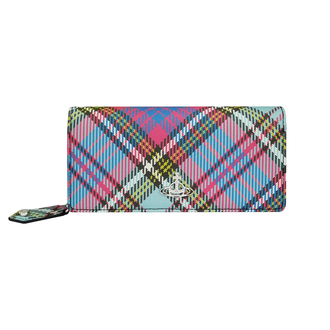 ヴィヴィアンウエストウッドBIOGREEN SAFFIANO PRINTED　51060025-S000V　二つ折り長財布　BIOGREEN SAFFIANO PRINTED　O102　McANDY Tartan　 No.16 人気 高級 ブランド 女性用 レディース おしゃれ 成人式 就職祝い 母の日 ホワイトデー クリスマス
