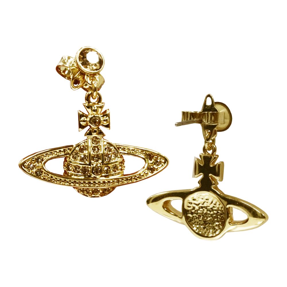 ヴィヴィアンウエストウッド Vivienne Westwood ピアス　MINI BAS RELIEF 62020025-R121 イエローゴールド ビビアン 女性用 アクセサリー ジュエリー 高級 人気 ブランド おしゃれ おすすめ 贈り物 ホワイトデー 母の日 クリスマス 19,053円