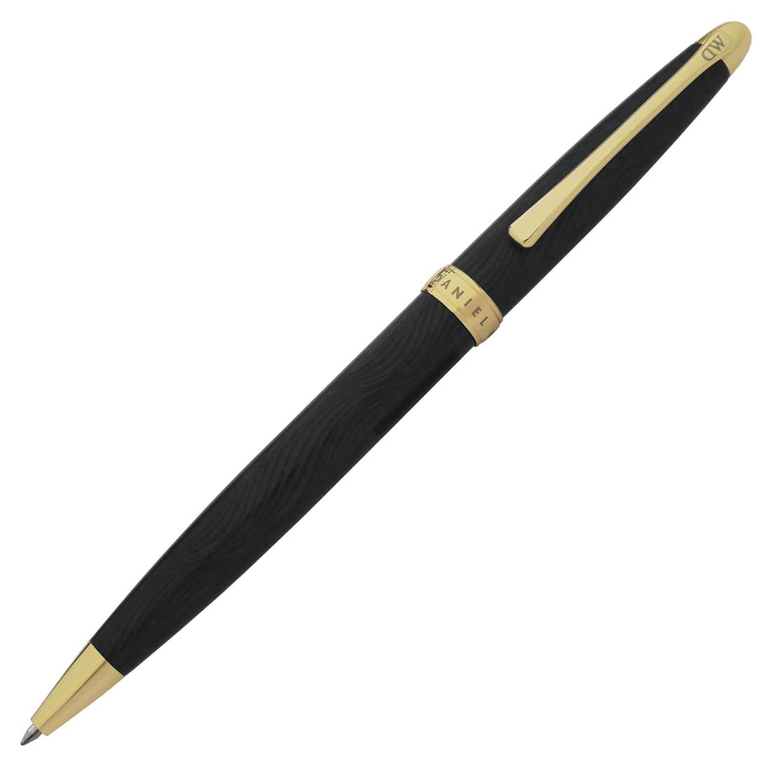 DANIEL WELLINGTON ダニエルウェリントン　ボールペン　DW03000002 Black×Gold　専用BOX、オリジナル手提げバッグ付き　波模様がプリントされたボディ　筆記具 [ギフト プレゼント 成人式 お祝い 父の日 バレンタイン ホワイトデー クリスマス]