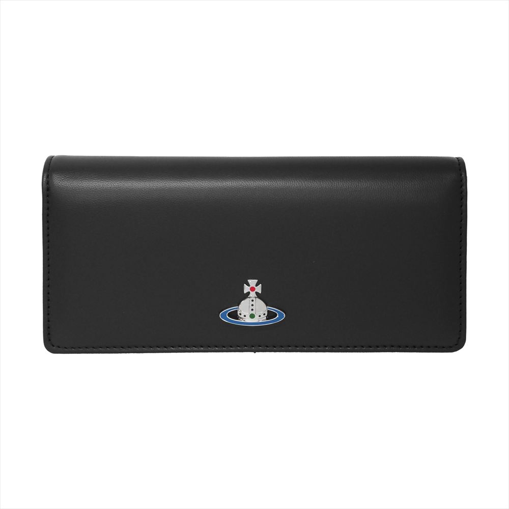 Vivienne Westwood ヴィヴィアンウエストウッド NAPPA CLASSIC CREDIT CARD WALLET 51040027-L001L-PF 二つ折り長紙入れ（御釣りガマ口） N403  BLACK 一般受け 御膳上等 ブランド名 御上さん用 レディース 格好のいい 成年者式 就職御祝い 母の日 白いことデー クリスマス