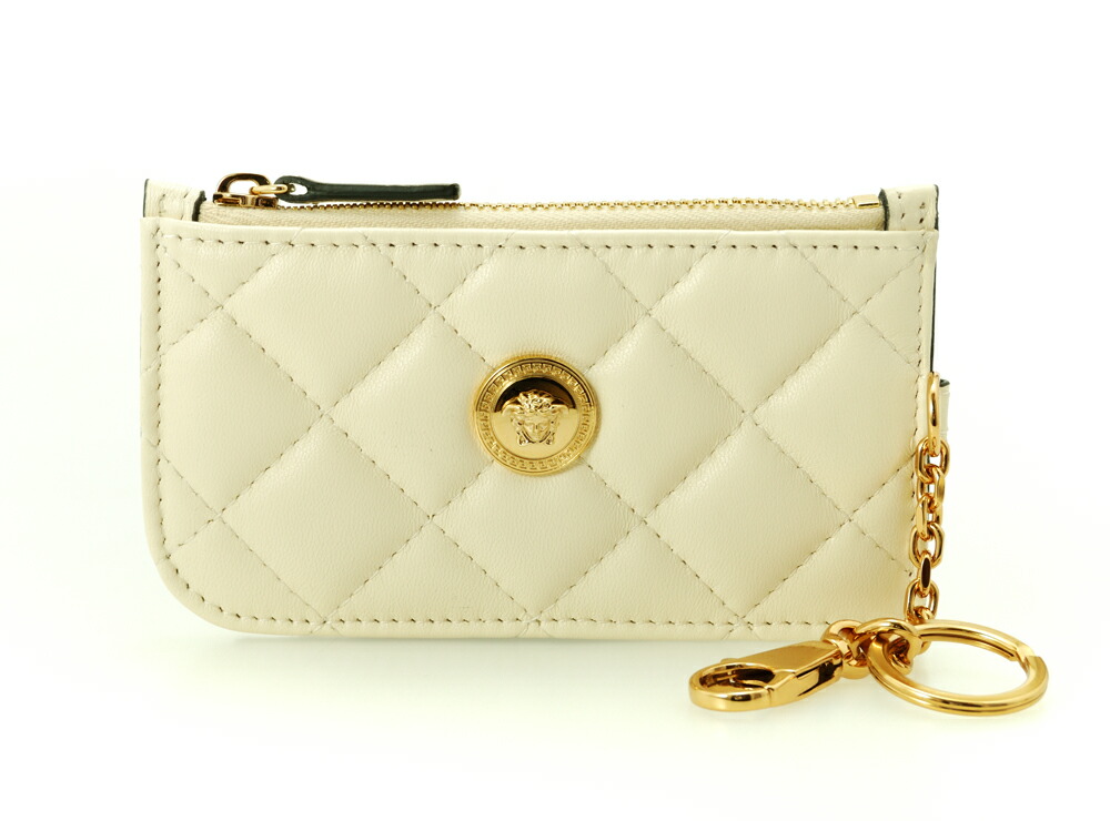 【美品】VERSACEヴェルサーチ　小銭入れ　カードケース　レザー VERSACE ヴェルサーチ 財布 コインケース カードケース