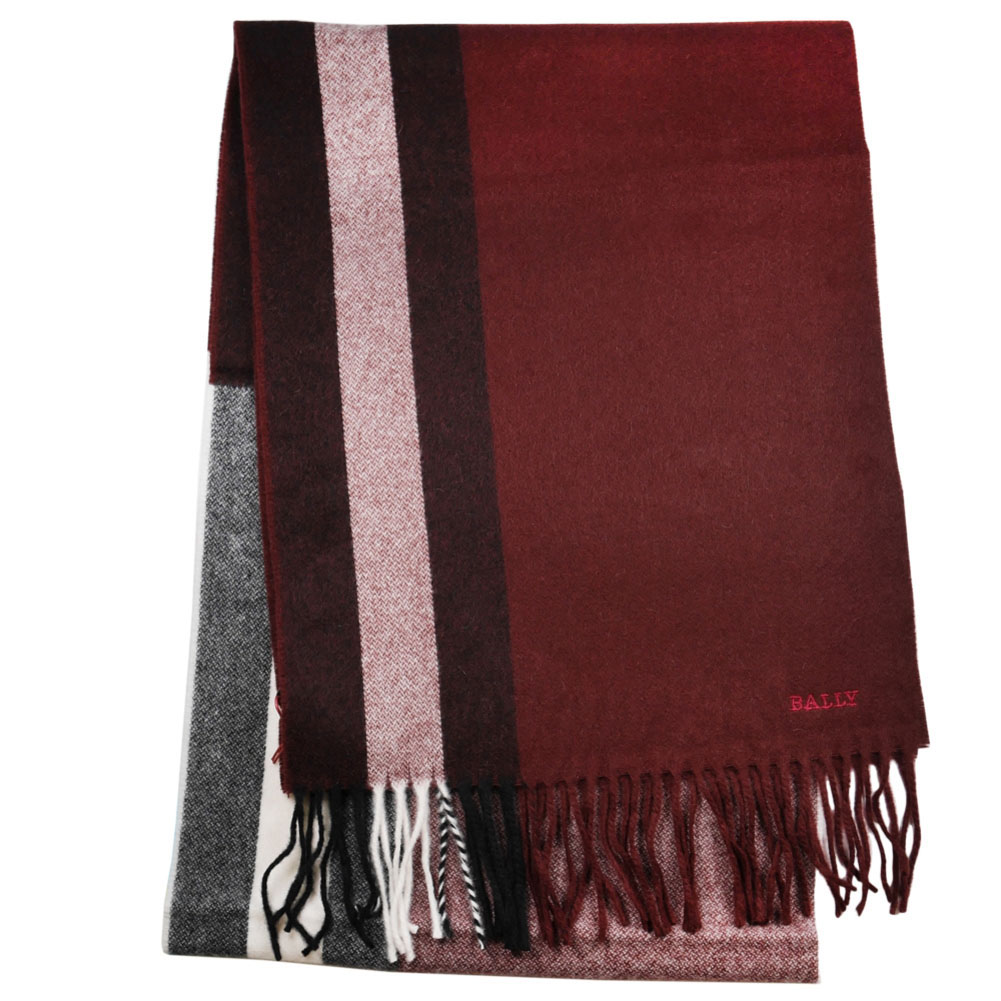 バリー BALLY マフラーM7GT099F-6217218 MERLOT 16 ボルドー ワインレッド 赤 メンズ 男性用 [プレゼント ギフト 就職祝い 入学祝い 卒業記念 新生活 入学式 卒業式 成人式 お祝い バレンタイン クリスマス]｜Rocobi