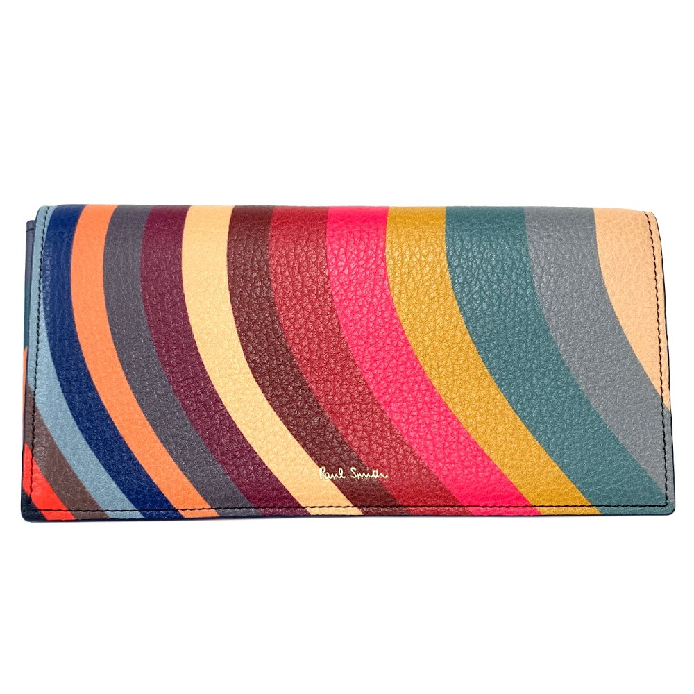 Paul 内祝い Smith スワールストライプ レディース お祝い 長財布 おしゃれ プレゼント ブランド 5307 レディース ポールスミス 小銭入れ有り 長財布 人気 ギフト 5307 お返し おすすめ Rocobi 女性用 御祝い ラッピング無料 90 A