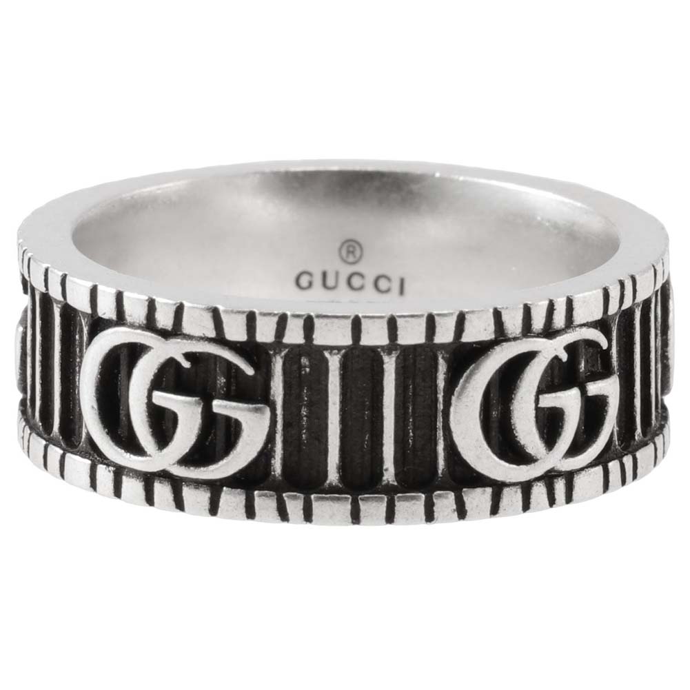 グッチ Gucci 5519 J8400 0811 21号 ダブルg エングレービング シルバー リング 指輪 日本サイズ号 メンズ レディース ユニセックス アクセサリー Gg Marmont 男性用 高級 人気 ブランド 贈り物 就職祝い 昇進祝い 父の日 クリスマス Runawayapricot Com