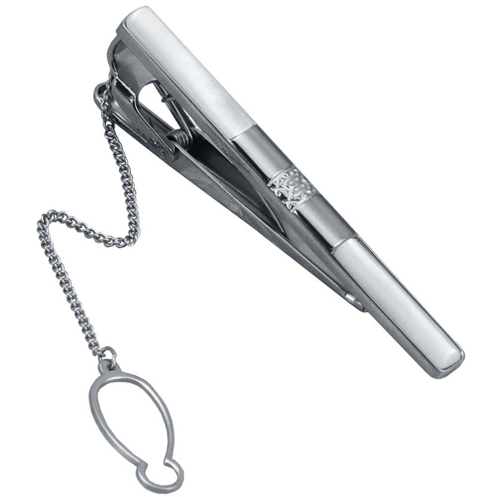 DAKS ダックス タイバー DT8053 シルバーカラー 銀色 ネクタイピン わに口 チェーン ボタン掛け 男性用 紳士 ビジネス メンズ アクセサリー ジュエリー 高級 人気 ブランド おしゃれ おすすめ 贈り物 就職祝い 昇進祝い バレンタイン 父の日 敬老の日 クリスマス
