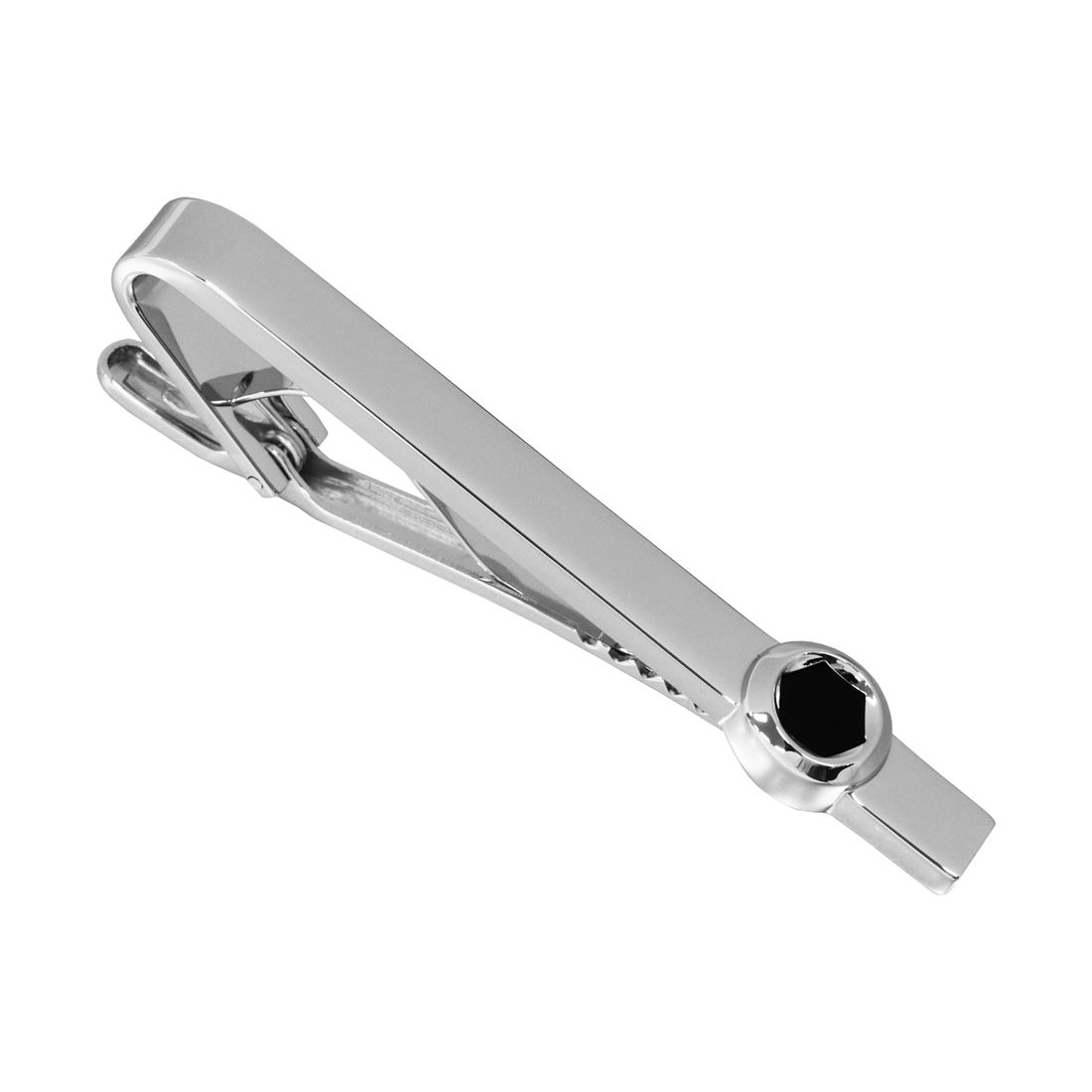 dunhill ダンヒル Alfred dunhill アルフレッド ダンヒル タイバー DU21FYS8138040 オニキス ヘックスコイン シルバー 男性用 メンズ クリスマス 就職祝い 父の日 成人式|Rocobi