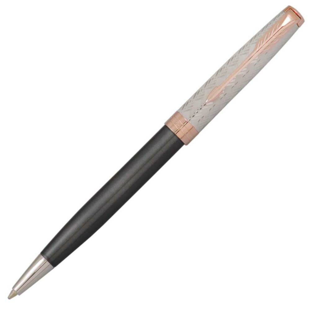 PARKER パーカー ソネット プレミアム メタル＆グレイ PGT 油性 ボールペン 2119791 国内正規品 海外メーカー メンズ レディース 男性用 女性用 [プレゼント 贈り物 包装 御祝 お祝い 父の日 クリスマス Xmas ]