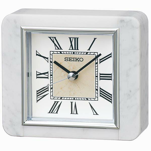 セイコー クロック クォーツ 置き時計 BZ362W 白大理石 石枠 アナログ SEIKO 贈り物 周年 創業 餞別 景品 新築祝い 引越し祝い 竣工 退職 入学 卒業 還暦 古希 長寿 結婚 引き出物 包装｜Rocobi