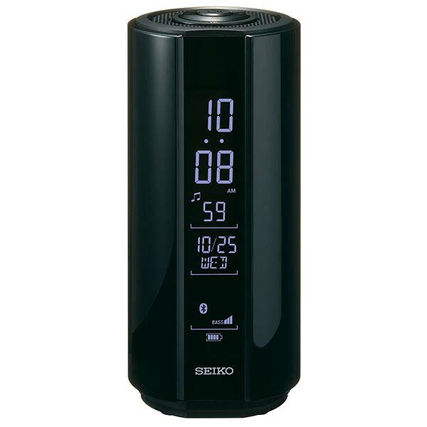 セイコー 時辰儀 マルチサウンドクロック 目覚まし時計時辰儀 SS201K Bluetooth 金棒引き 雨合羽 広広としたFM ラジオ受信機 黒いこと デジタル SEIKO