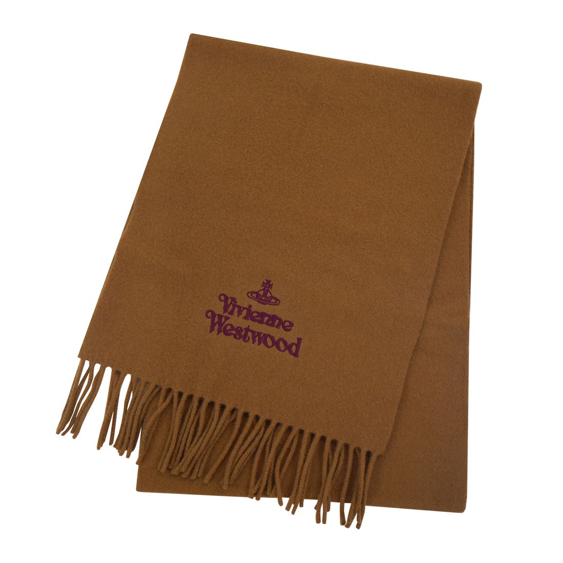 ヴィヴィアンウエストウッド マフラー 2024AW Vivienne Westwood マフラー 24-81030007-W00Q7-C407-CAMEL キャメル レディース メンズ 女性用 男性用