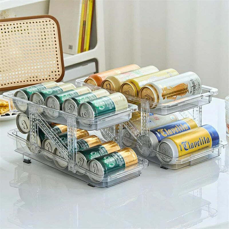 楽天市場】缶ストッカー 無段階調整 幅 缶ビールホルダー 缶収納ラック