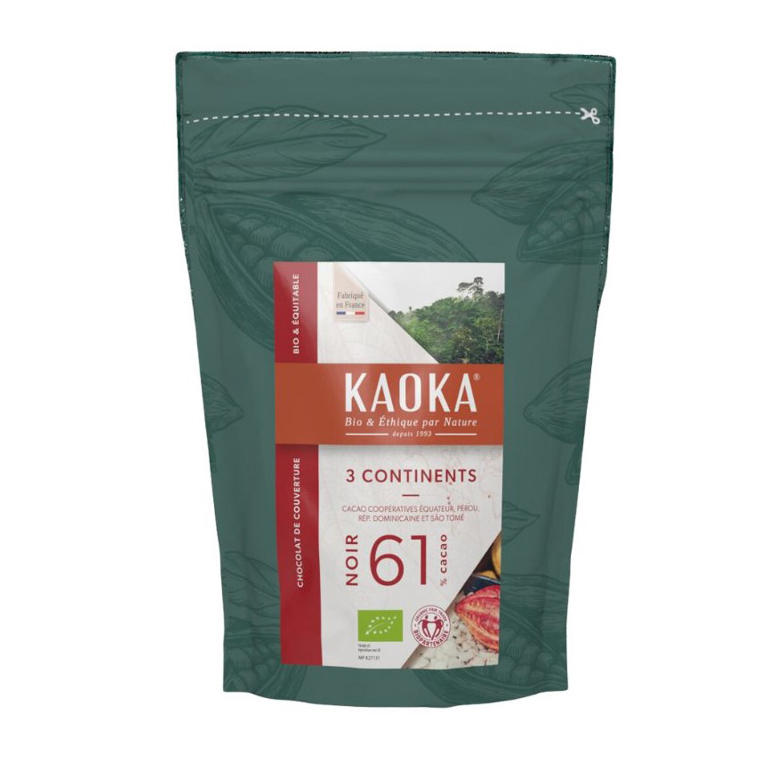 カオカトロアコンチネンツ 61%カカオ 1kg×2袋（お得な2袋セット） 楽天市場】KAOKA (カオカ) 製菓用オーガニックチョコ トロア