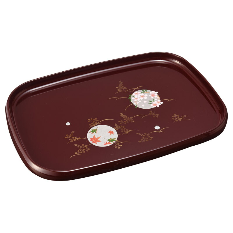 紀州塗 円華 13.0信貴長手盆 2204096 内祝い ギフト プレゼント ご挨拶品 誕生日 粗品 お返し 御礼 割引 景品 品物 写真入り メッセージカード のし