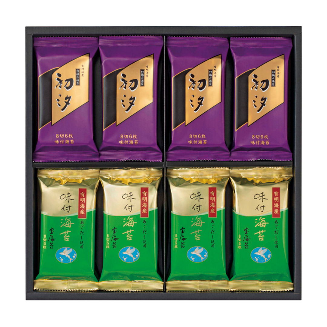 【母の日 2026】 宝海苔 初汐味付海苔・あごだし味付海苔 食べ比べ詰合せ (FS-50) ギフト セット 詰合せ 内祝い 贈答 お返し プレゼント 贈り物 お歳暮 お中元
