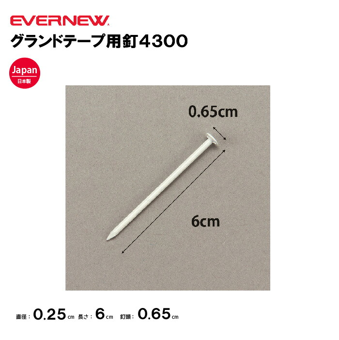 【法人限定】エバニュー 釘 グラウンドテープ用釘4300 EVERNEW 体育 運動 陸上競技 スポーツ 校庭 グランド 学校 スポーツ施設 教育施設 EKA055