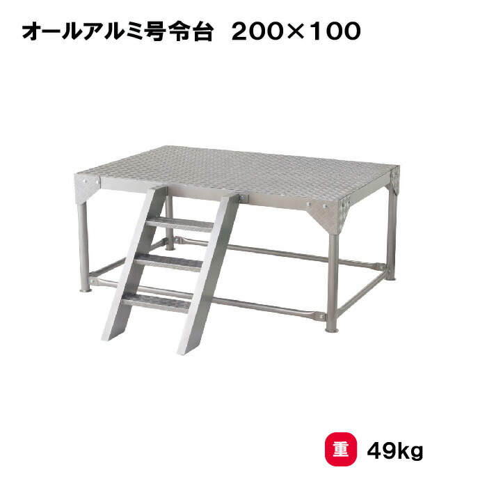 【法人限定】サンワタイイク アルミ号令台 三和体育 SANWA TAIKU 指揮台 指示台 ステップ台 朝礼 グラウンド 運動施設 スポーツ施設 学校 S-4477