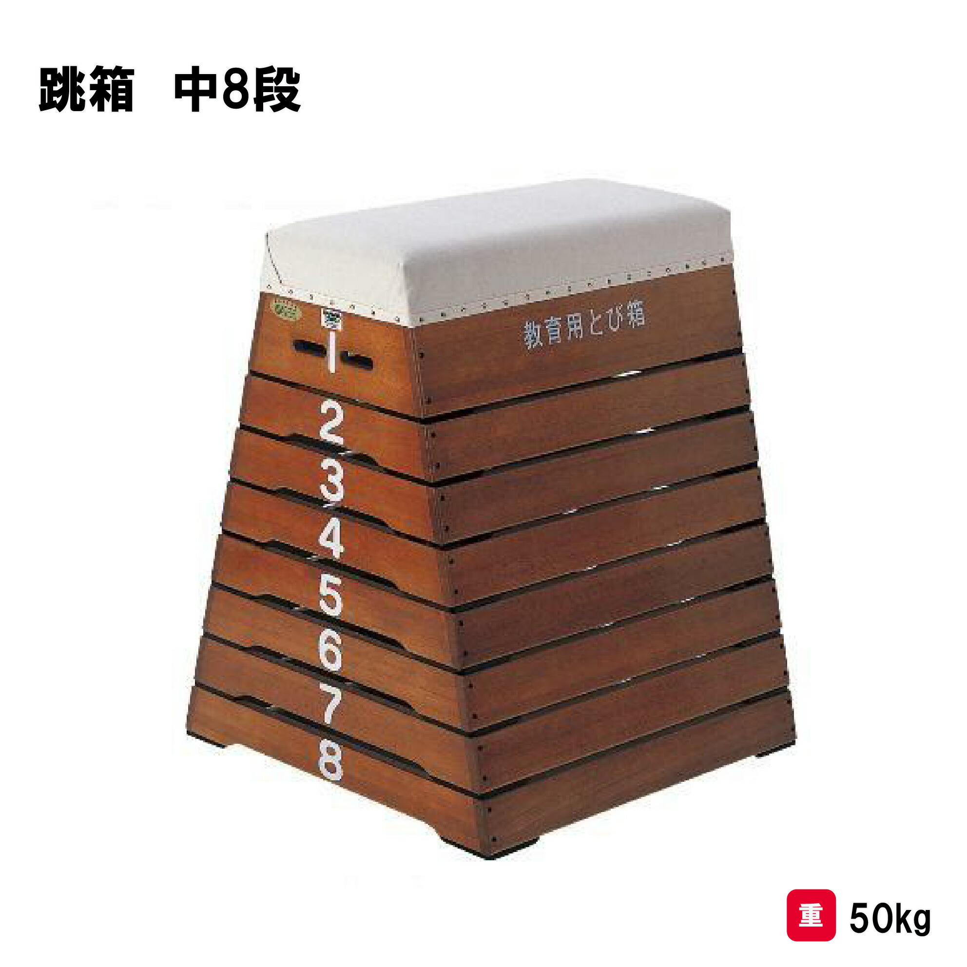 サンワタイイク とび箱 跳び箱 跳箱 8段 体操 中学校 高校 体育 授業 三和体育 SANWA TAIKU 跳箱 中8段 Ｓ-4061 法人限定