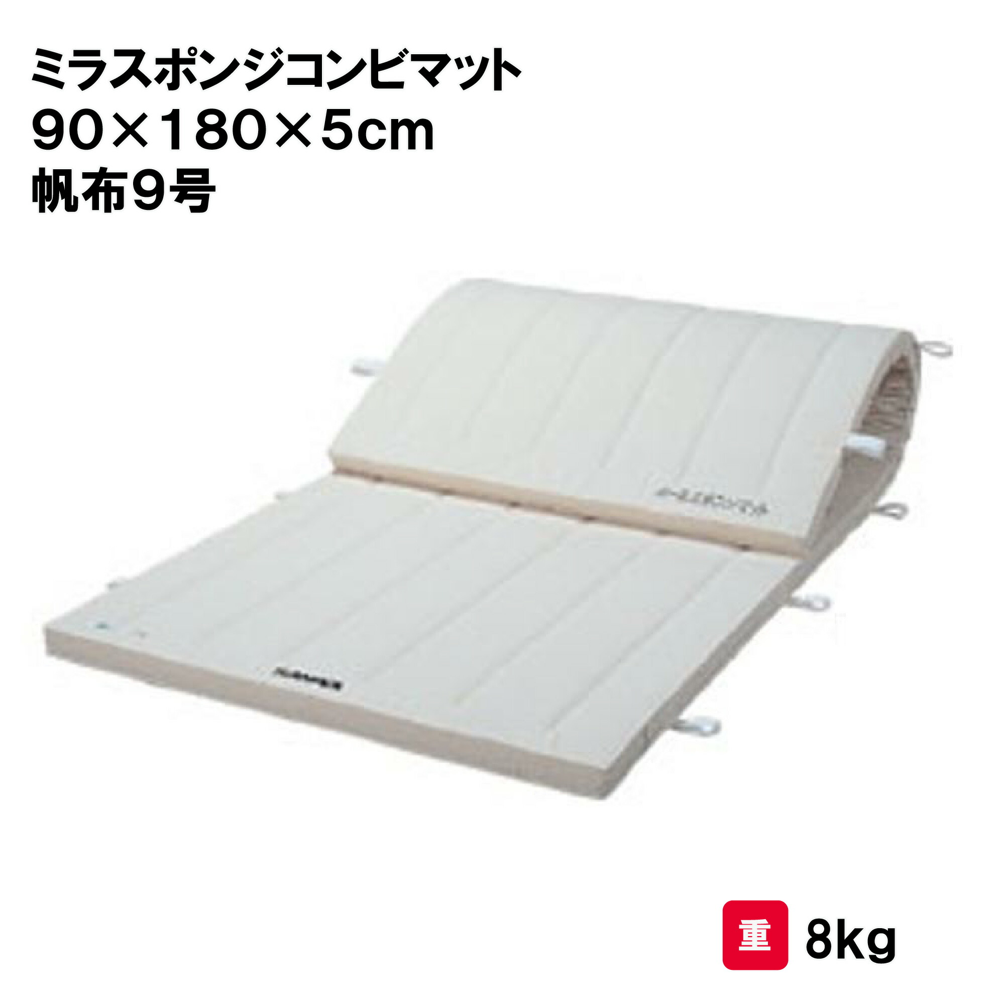 サンワタイイク 体操マット 教育用マット 体操 授業 学校 幼稚園 保育園 施設 三和体育 SANWA TAIKU ミラスポンジコンビマット 90×180×5cm 帆布9号 S-9700|喜共屋ギルド