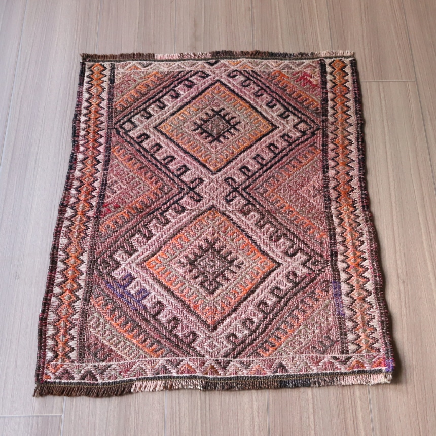 【15%OFFクーポン対象】オールドキリム　小さなパネル 62×52cm カルス地方　ジジム織り