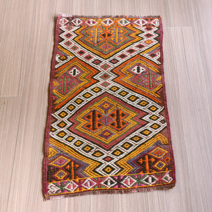 【15%OFFクーポン対象】オールドキリム　小さなパネル 71×39cm カルス地方　ジジム織り