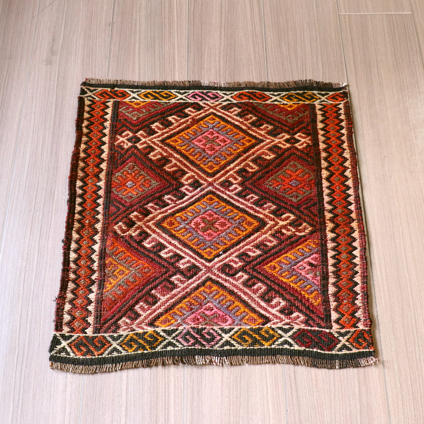 【15%OFFクーポン対象】オールドキリム　小さなパネル 53×50cm カルス地方　ジジム織り