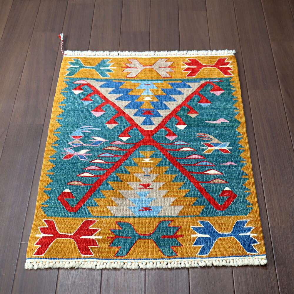 楽天市場】【15%OFFクーポン対象】トルコの手織りキリム ヤイヤル197