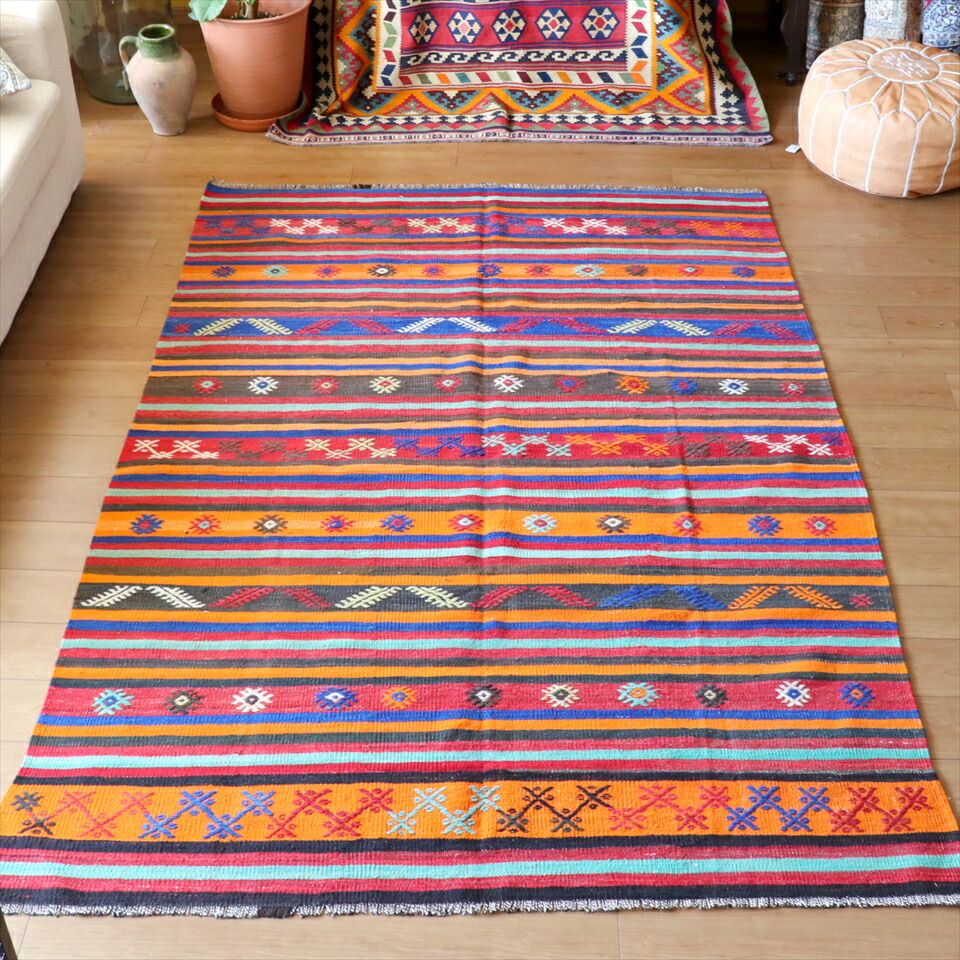 楽天市場】【15%OFFクーポン対象】オールドキリム バルーチ159×112cm