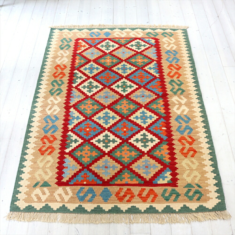【15%OFFクーポン対象】イラン手織りキリム カシュカイキリム173×123cm センターラグサイズ