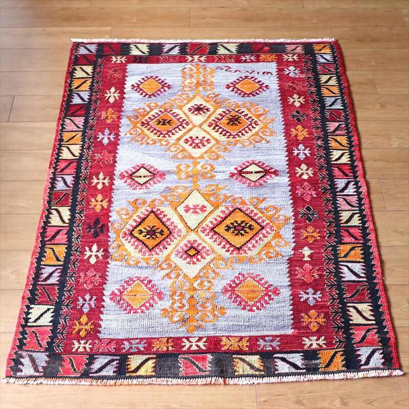 【15%OFFクーポン対象】オールドキリム アフィヨン149×107cm ２つの星