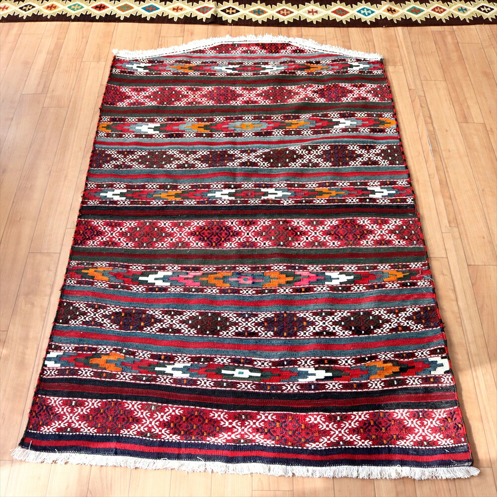 【15%OFFクーポン対象】オールドキリム トルクメン ヤムート136×83cm