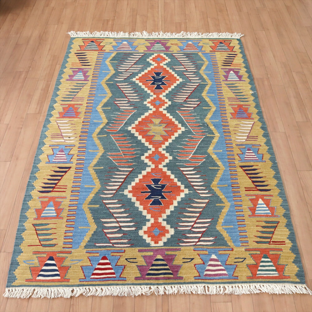 【15%OFFクーポン対象】トルコキリム ウシャク　【1点もの】168×112cm サンドゥック
