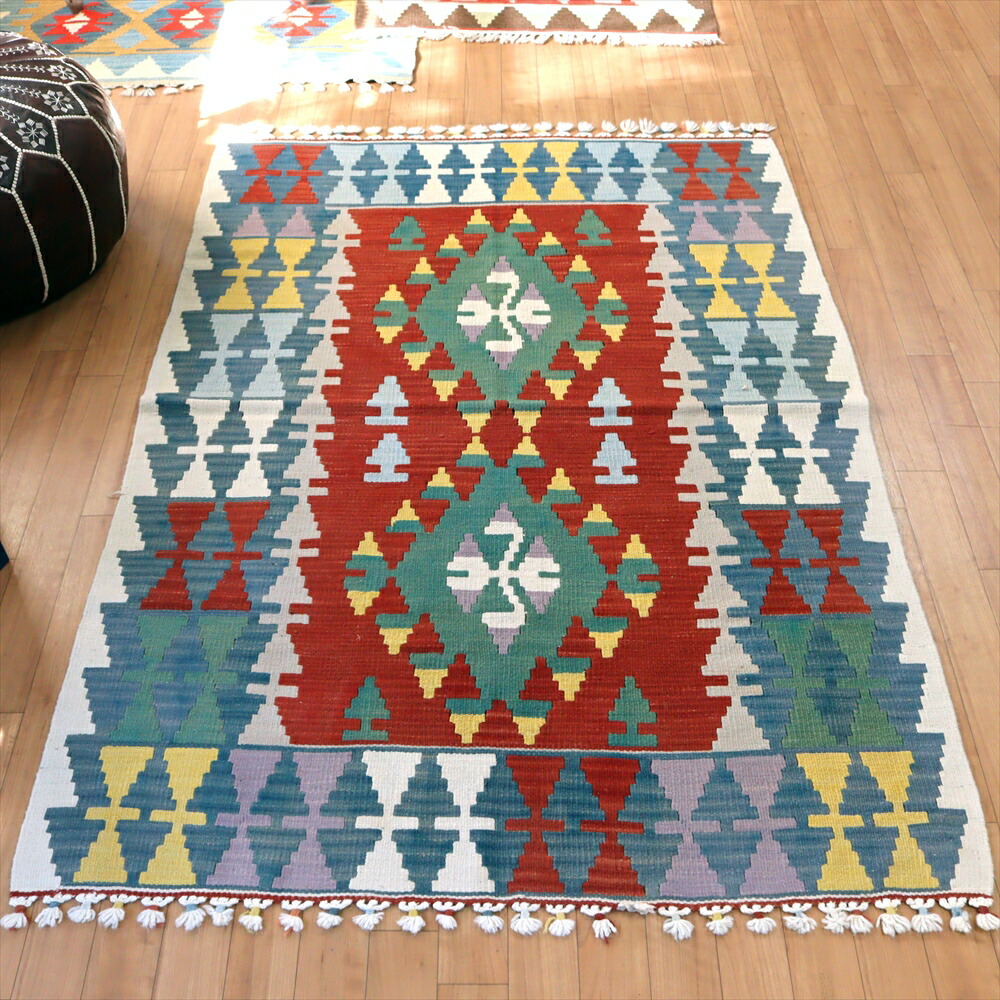 【15%OFFクーポン対象】トルコの手織りキリム159×111cm カイセリ セッヂャーデ