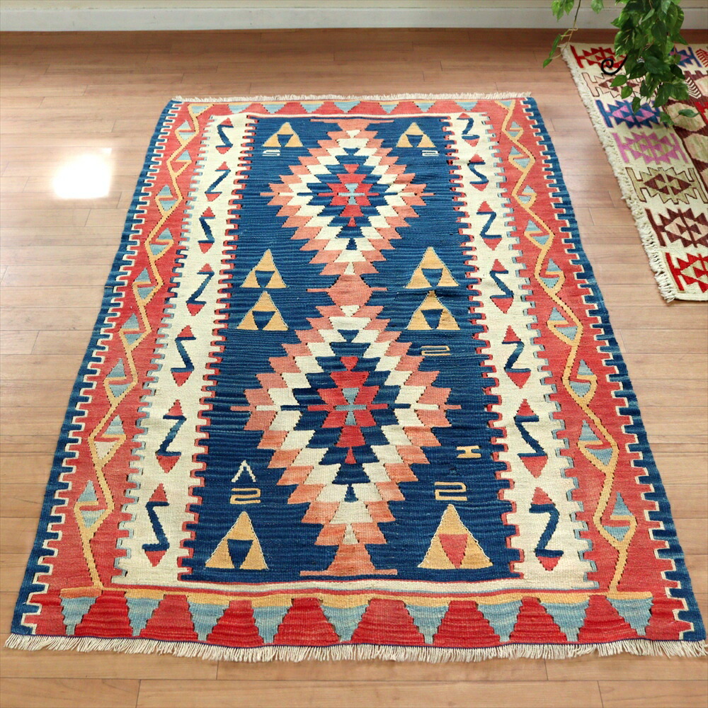 楽天市場】手織りキリム トルコキリム ウール100% 一点もの 玄関マット