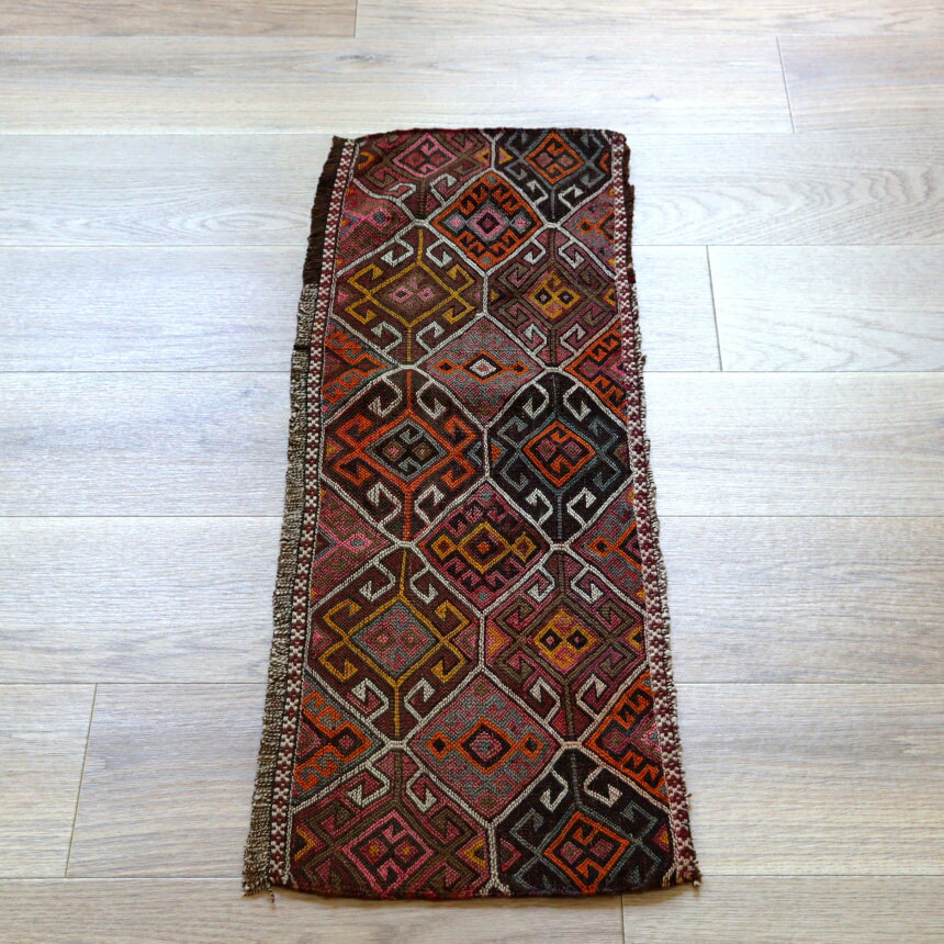 【15%OFFクーポン対象】オールドキリム アダナ 94×30cm スマック織り