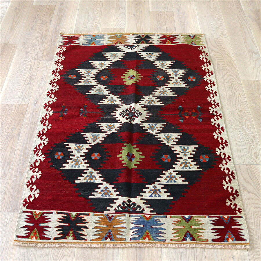 【15%OFFクーポン対象】オールドキリム ヤイヤル 175×103cm ２つのメダリオン