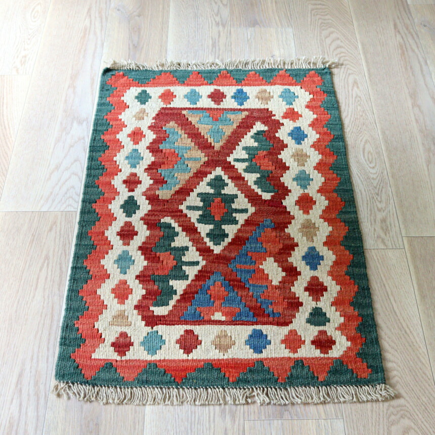 楽天市場】手織りキリム トルコキリム ウール100% 一点もの 玄関マット