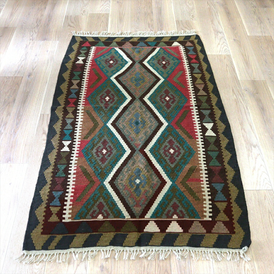 【15%OFFクーポン対象】オールドキリム カイセリ 182×107cm 連なるダイヤ