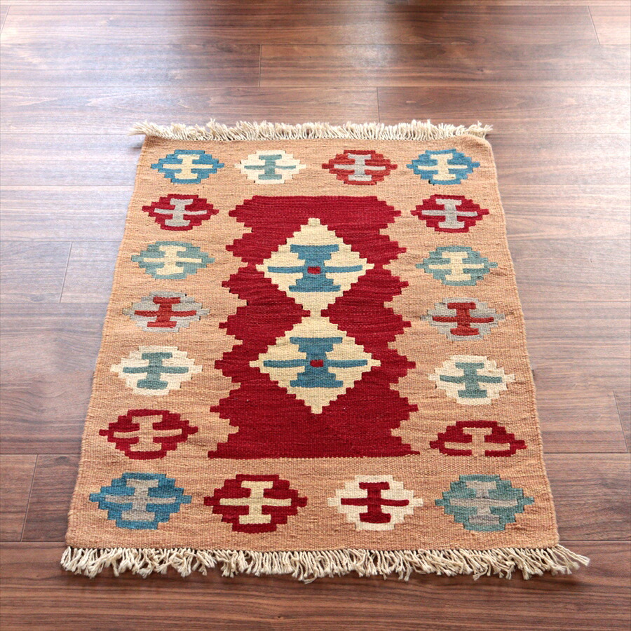 カシュカイキリム シラーズ産 92&times;67cm イランの手織りラグ｜ガラタバザール（キリム＆ラグ）