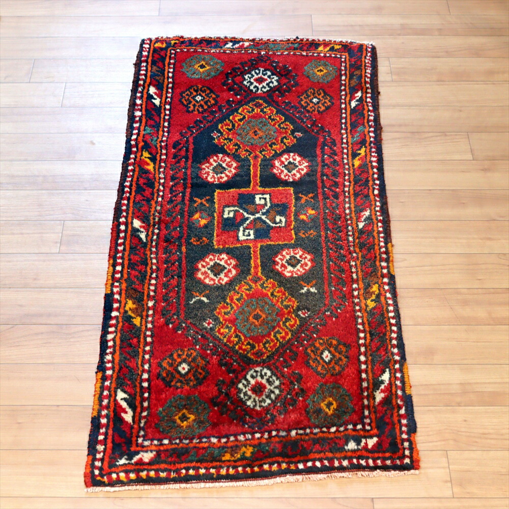 【15%OFFクーポン対象】トライバルラグ トルコ　マラテヤ 98×48cm ヤストゥク ヴィンテージ 手織り絨毯