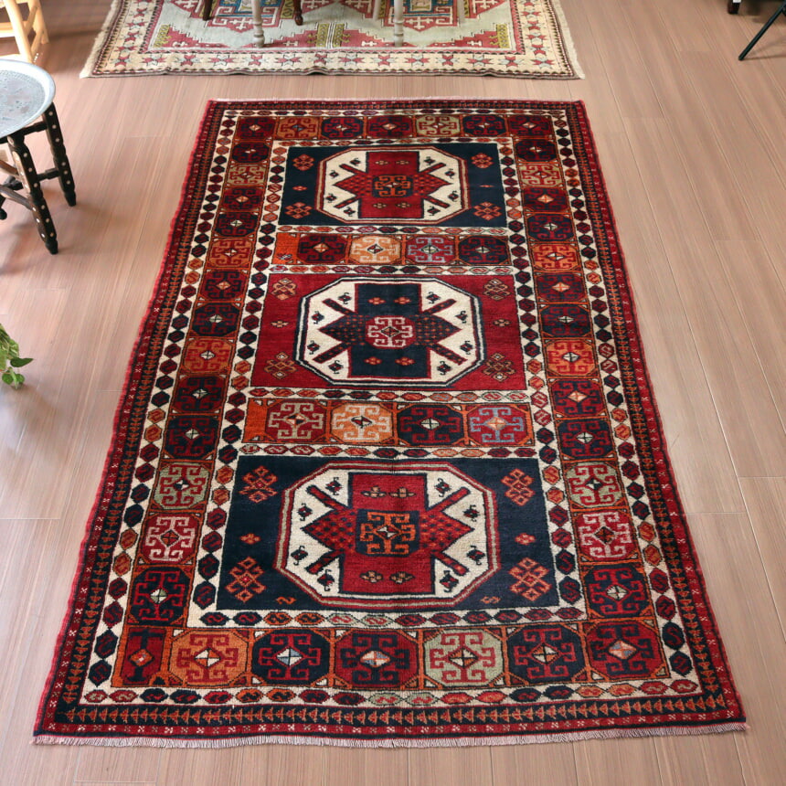 トルコ　カイセリ絨毯　146×220cm ヴィンテージラグ トルコ カイセリ絨毯 146×220cm ヴィンテージラグ