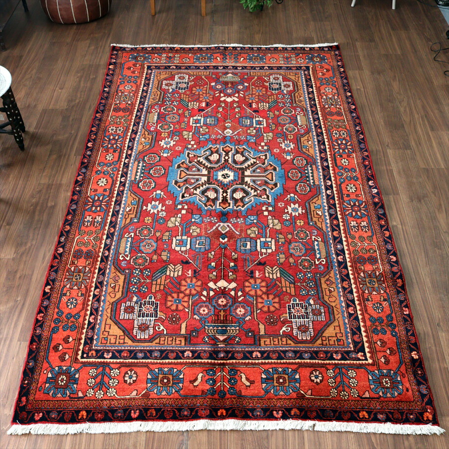 イランの手織り絨毯 ナハバンド 【別倉庫】 281×167cm 小花のモチーフ 227,700円