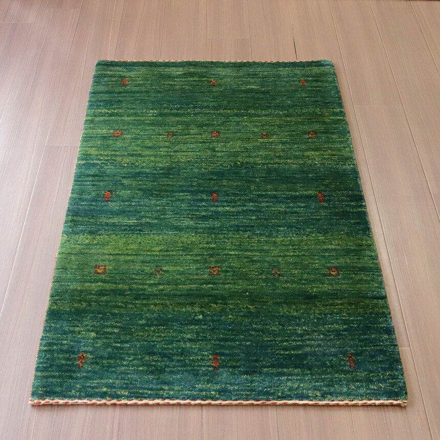 イラン製　ギャッベ 楽天市場】【15%OFFクーポン対象】ギャッベ イラン 手織り 93×64cm
