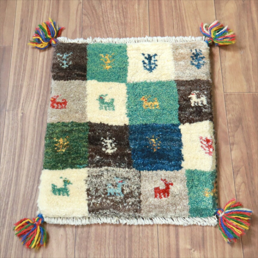 楽天市場】ギャッベクッションカバー40cmサイズ/イラン製手織り