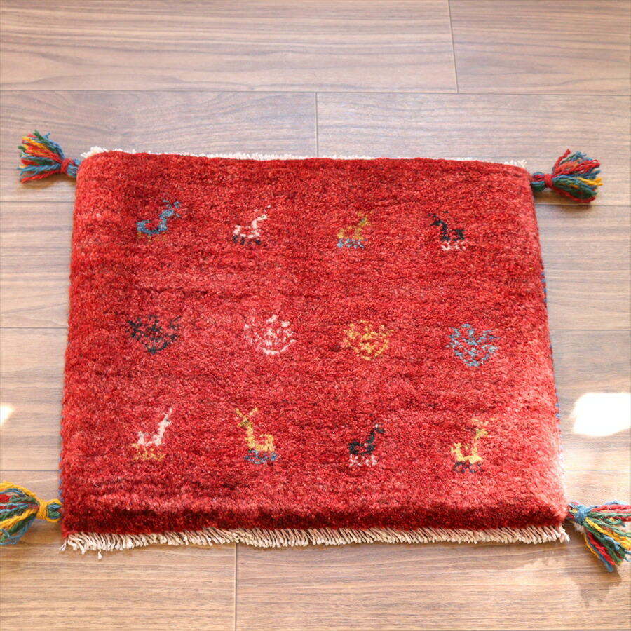 ☆しの☆2枚おまとめ ギャッベ イラン産 座布団 ☆しの☆