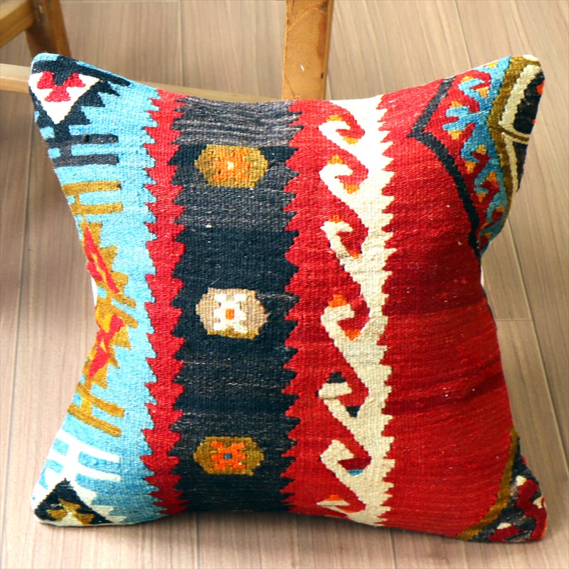 【15%OFFクーポン対象】オールドキリム クッションカバー 41×40cm シワス・シャルキュスラ Old Kilim Cushion