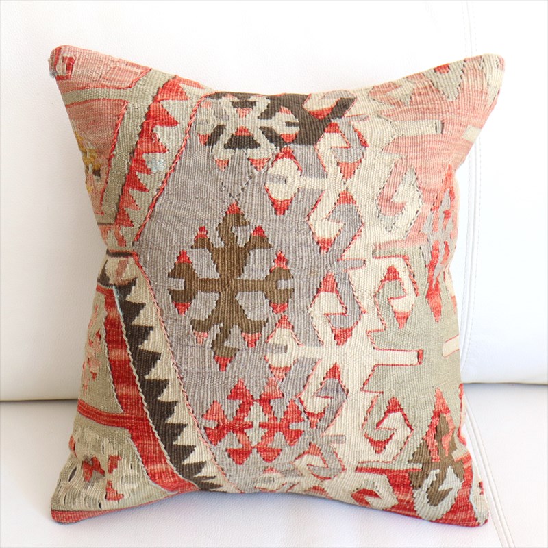 【15%OFFクーポン対象】オールドキリム クッションカバー 37×40cm シワス Old Kiilim Cushion
