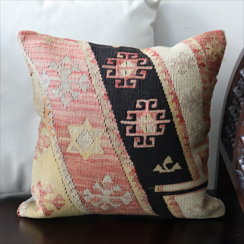 楽天市場】オールドキリム クッションカバー 40×40cm 3枚セット レッド