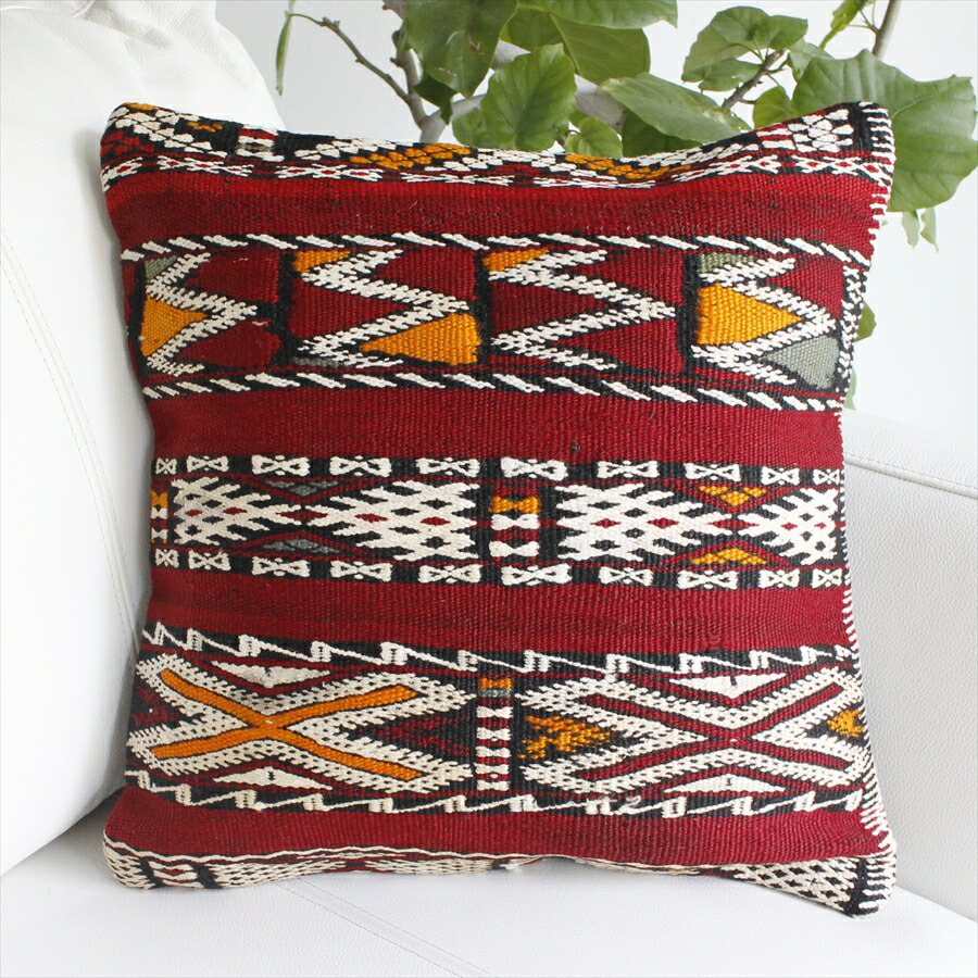 オールドキリム クッションカバー 40cm Turkish Kilim Cushion １着でも送料無料