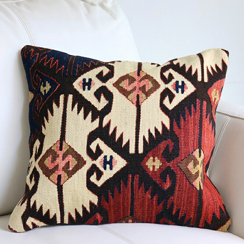 オールドキリム クッションカバー 40×37cmエリベリンデ ワン Turkish Old Kilim Cushion AL完売しました。