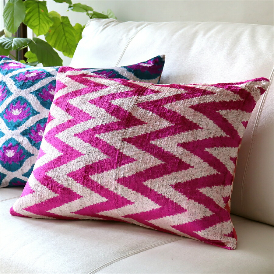 楽天市場】【15%OFFクーポン対象】アトラス(イカット・絣) クッション